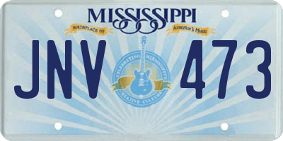 MS license plate JNV473