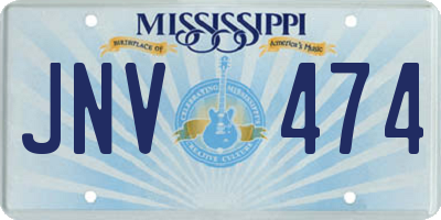 MS license plate JNV474