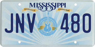 MS license plate JNV480