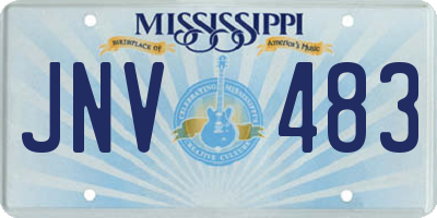 MS license plate JNV483