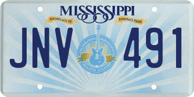 MS license plate JNV491