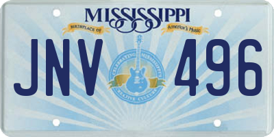MS license plate JNV496