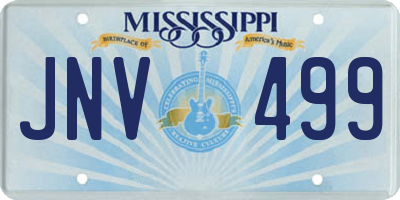 MS license plate JNV499