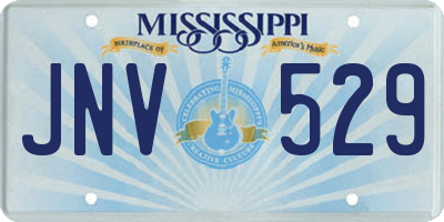 MS license plate JNV529