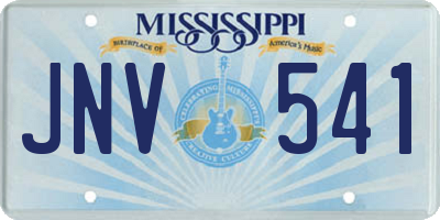 MS license plate JNV541