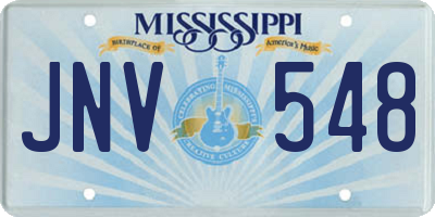 MS license plate JNV548