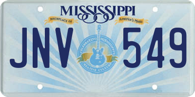 MS license plate JNV549