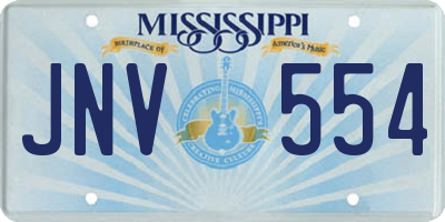 MS license plate JNV554