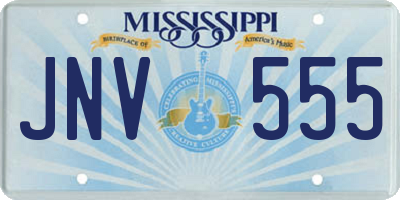 MS license plate JNV555