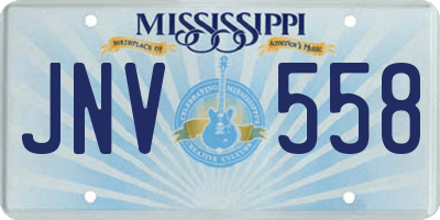 MS license plate JNV558