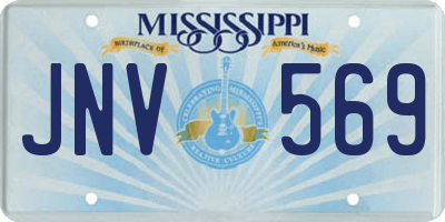 MS license plate JNV569