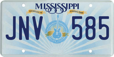 MS license plate JNV585