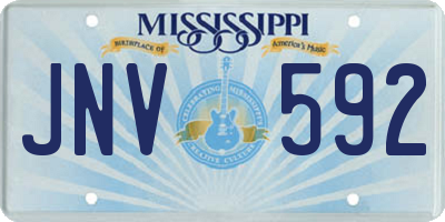 MS license plate JNV592