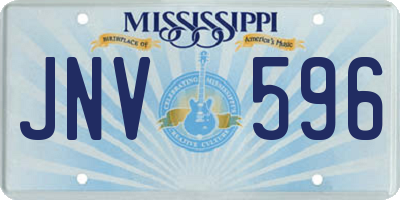 MS license plate JNV596