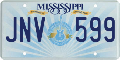 MS license plate JNV599