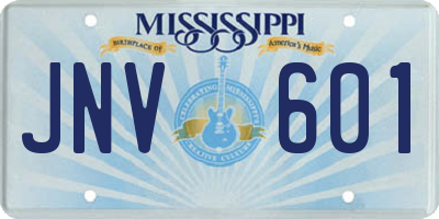 MS license plate JNV601
