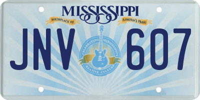 MS license plate JNV607