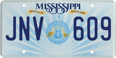 MS license plate JNV609