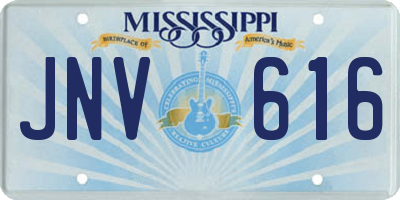 MS license plate JNV616