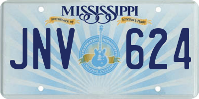 MS license plate JNV624