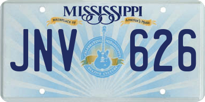 MS license plate JNV626