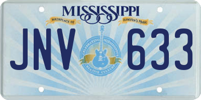 MS license plate JNV633