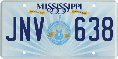 MS license plate JNV638