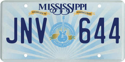 MS license plate JNV644