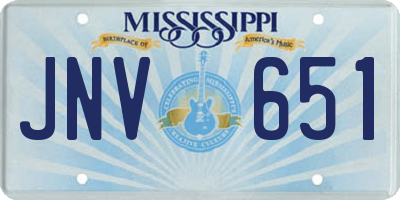 MS license plate JNV651