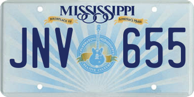 MS license plate JNV655