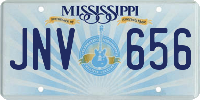 MS license plate JNV656