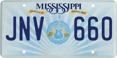 MS license plate JNV660