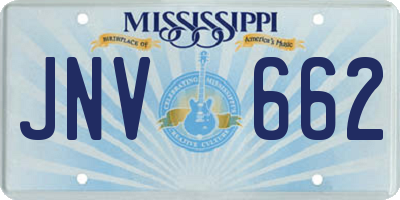 MS license plate JNV662