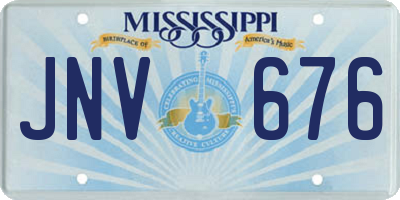 MS license plate JNV676