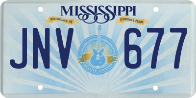 MS license plate JNV677