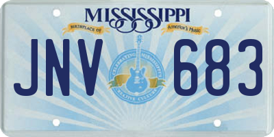 MS license plate JNV683
