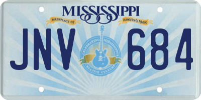 MS license plate JNV684