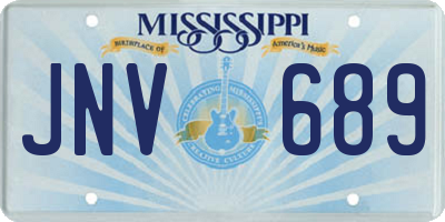 MS license plate JNV689