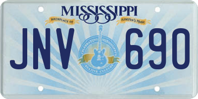 MS license plate JNV690