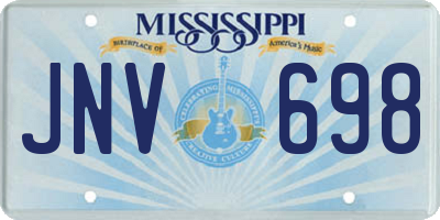 MS license plate JNV698