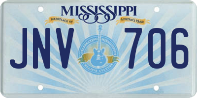 MS license plate JNV706
