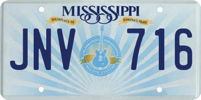 MS license plate JNV716