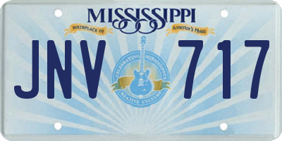MS license plate JNV717