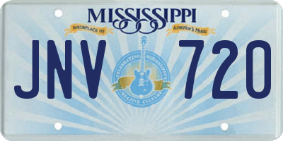 MS license plate JNV720
