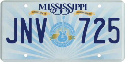 MS license plate JNV725