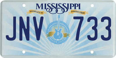 MS license plate JNV733