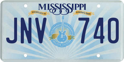 MS license plate JNV740
