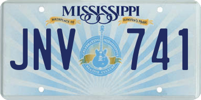 MS license plate JNV741