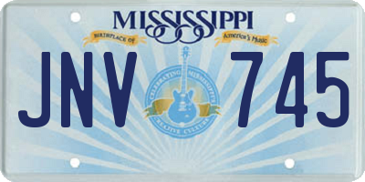 MS license plate JNV745