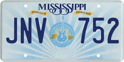 MS license plate JNV752